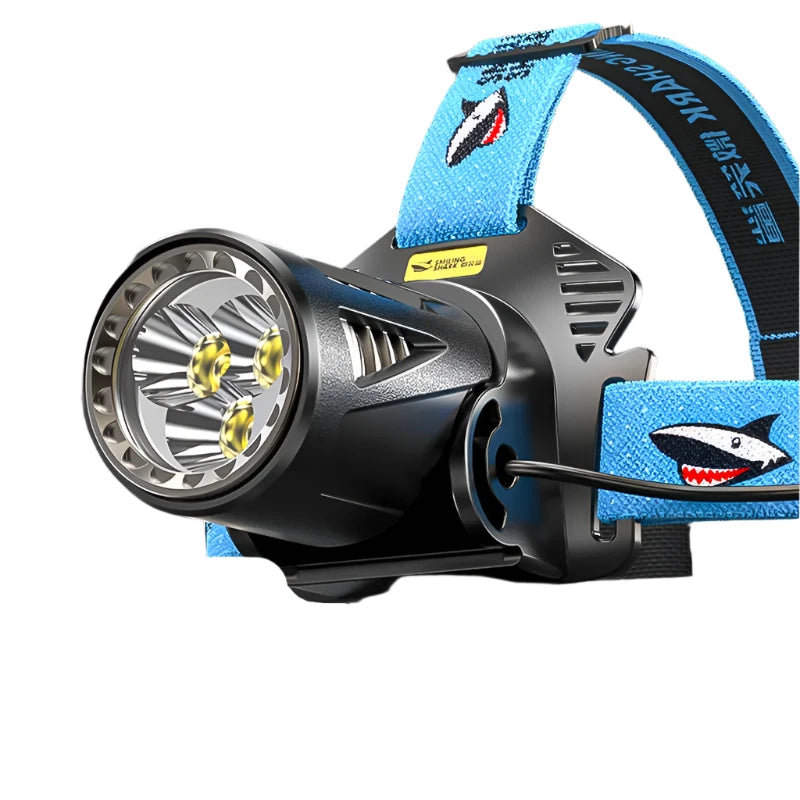 Smiling Shark TD2003 Rechargeable Headlamp LED M90*3 Powerful Super Bright Headlight with Sensor for Outdoor Camping-WAYBIKER