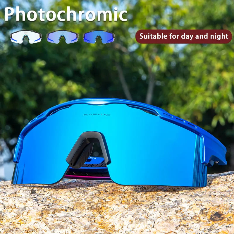 Photochromic Man Cycling Sunglasses Outdoor Sports Bicycle UV400 Protection Eyewear Road Bike Goggles Woman Cycling Glasses-WAYBIKER