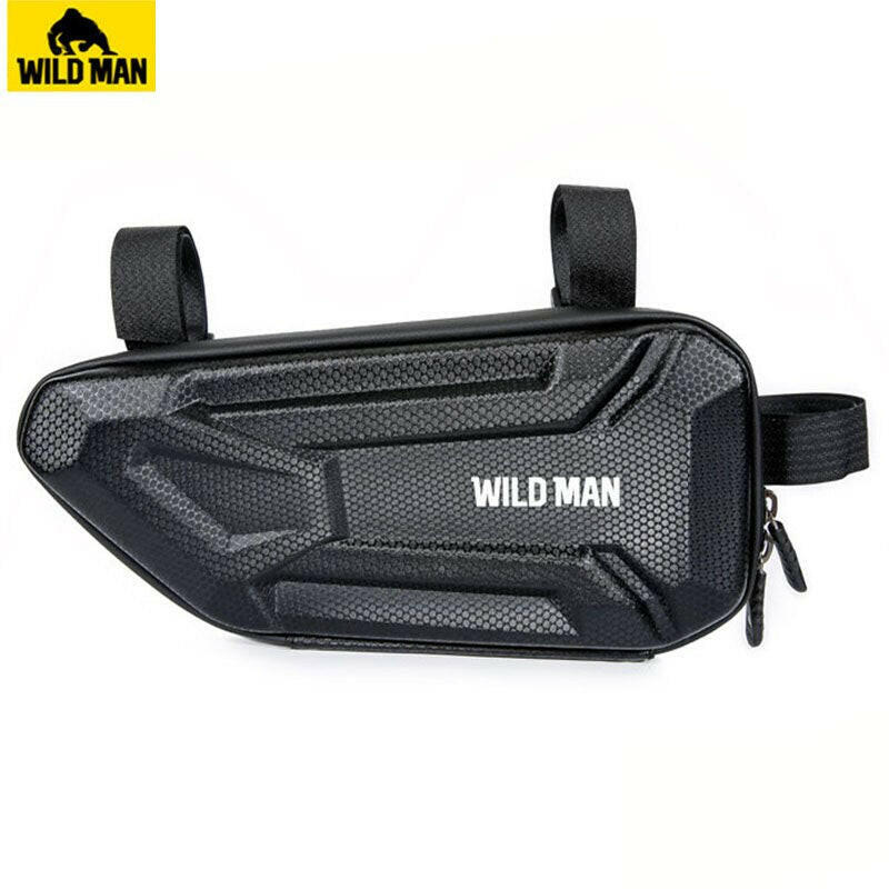 WILD MAN Rainproof Bicycle Bag Bike Triangle Tool Bag EVA Hard Shell Cycling Frame Bag Reflective Mtb Accessories-WAYBIKER