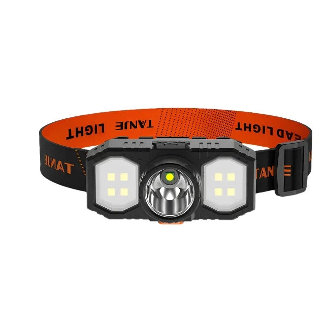Portable LED Headlamp COB Strong Light Headworn Flashlight Built-in 18650 Battery USB Charging Outdoor Camping Headlight-WAYBIKER