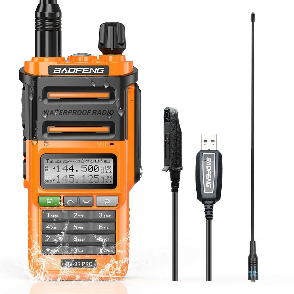 Baofeng UV-9R Pro IP68 Waterproof  Walkie Talkie Dual Band 16KM S22 Radio VHF UHF CB Ham Radio UV-9R Plus Portable Two Way Radio-WAYBIKER