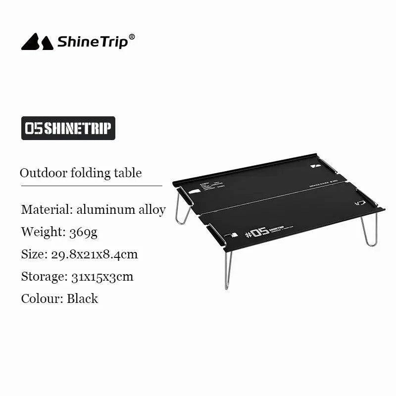 ShineTrip Ultralight Camping Mini Table Folding Aluminium Alloy Cook Stove Table Portable Travel Outdoor BBQ Picnic Desk-WAYBIKER