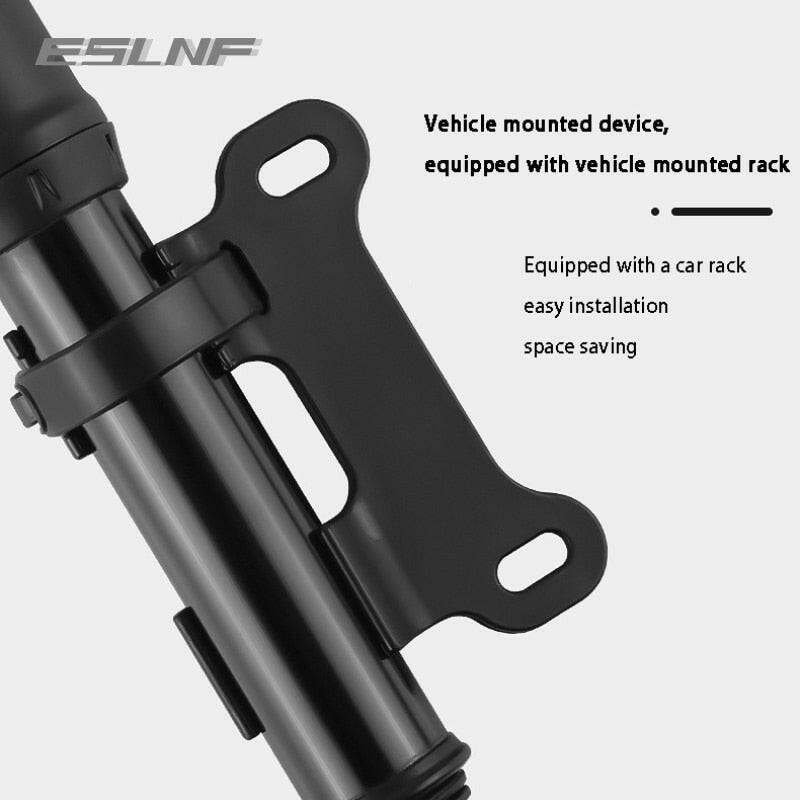 ESLN  Bicycle Pump 100Psi Mini Aluminum Alloy Bicycle Hand Air Pump Tire Inflator Schrader Presta Valve MTB Road Cycling Pump-WAYBIKER