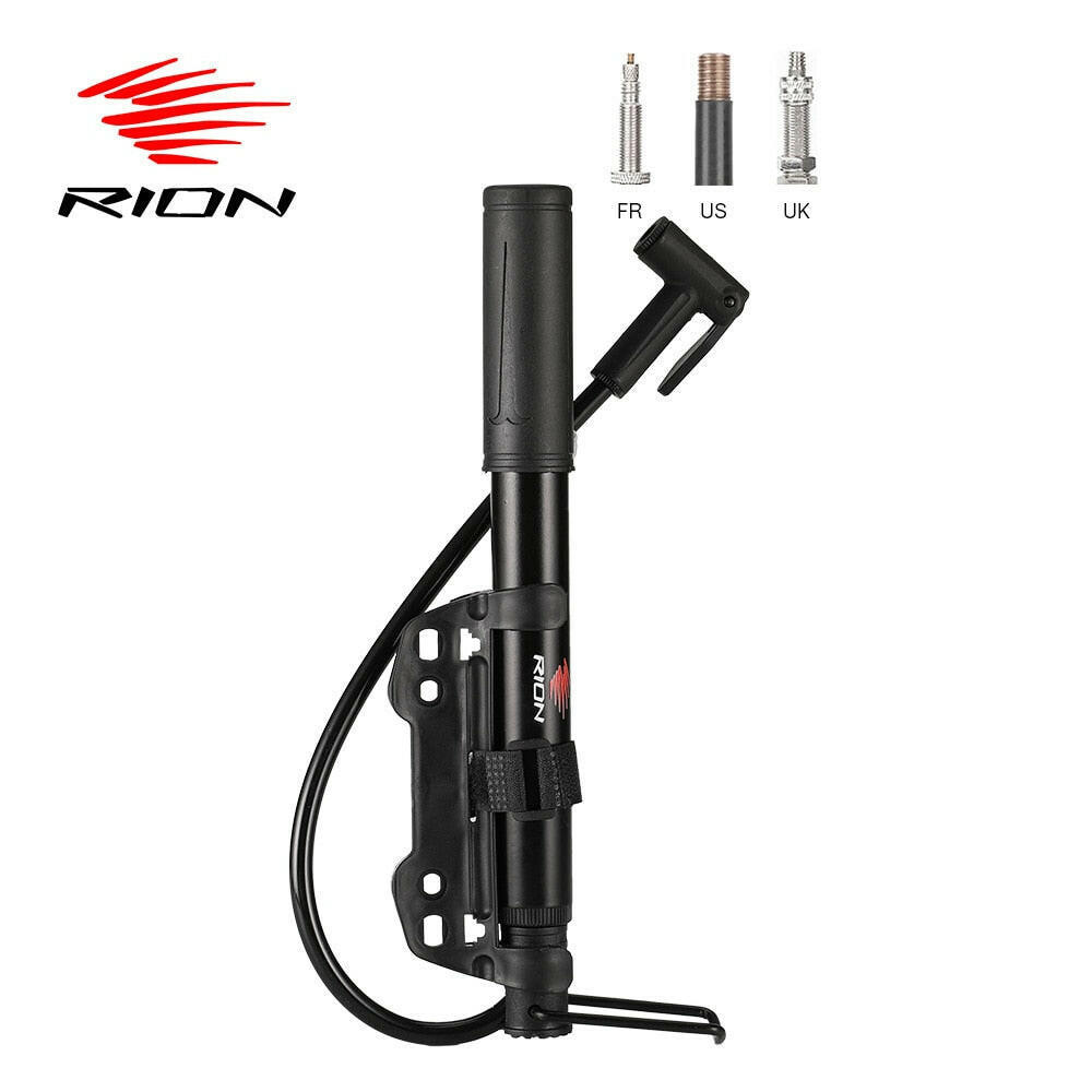 RION BIcycle Pump Road Bike Air Inflator Tire MTB Accessories Portable Balloons High Pressure Floor Injector Lightweight Mini-WAYBIKER