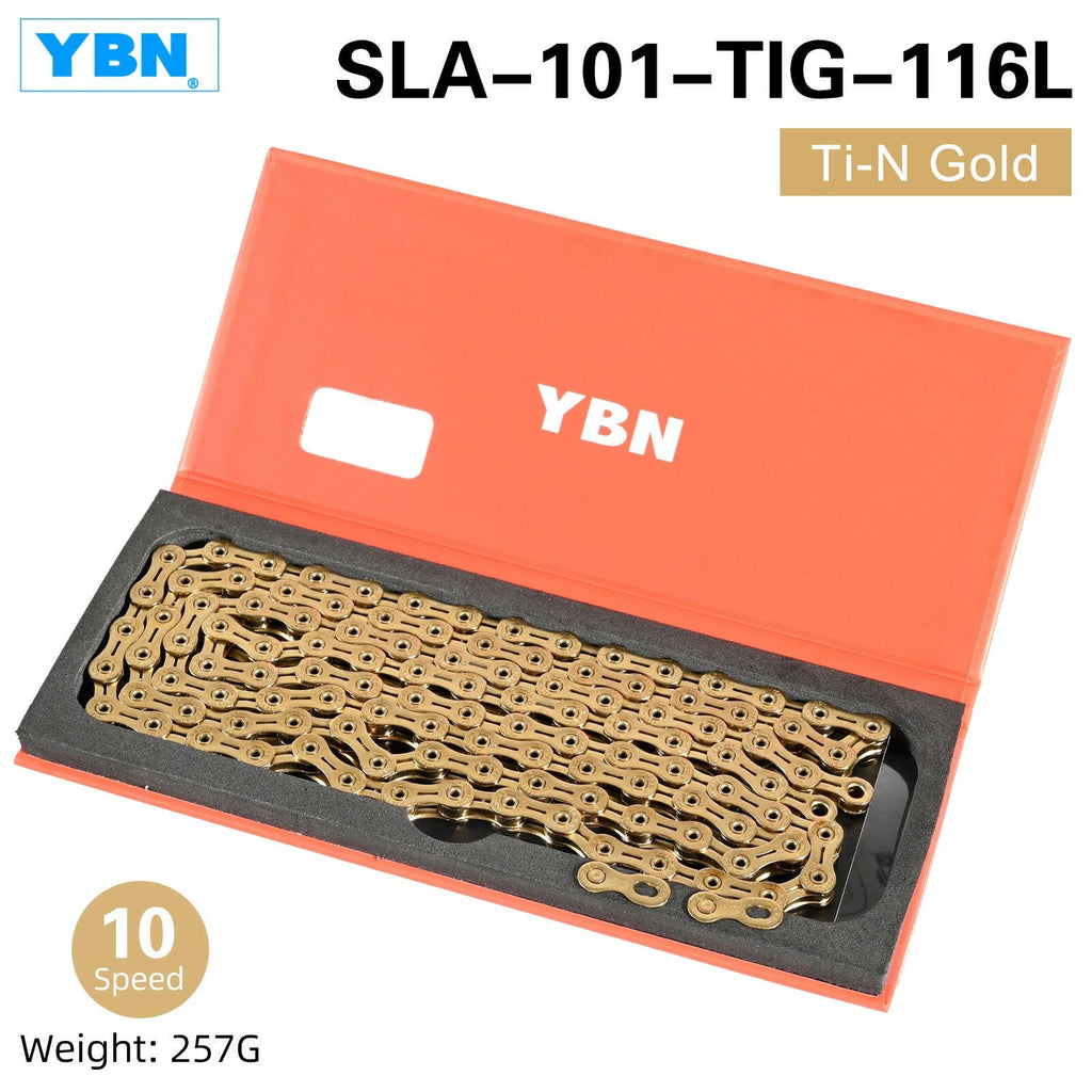 Mountain Road Bicycle Hollow Chain X12L X10 X10sl X9sl X11sl  9 10 11s12S Gold Black 126L Long Suitable for SHIMANO and SRAM-WAYBIKER