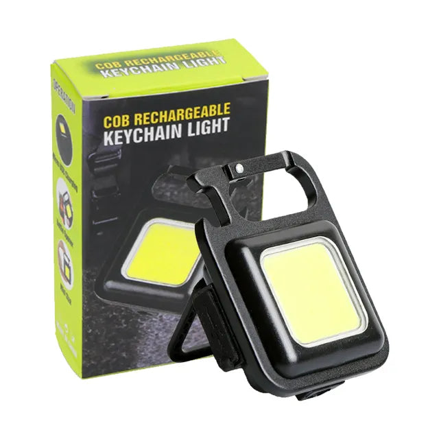 COB Multifunctional Portable Mini Keychain Light Rechargeable USB Interface LED Work Light Emergency Outdoor Camping Light-WAYBIKER