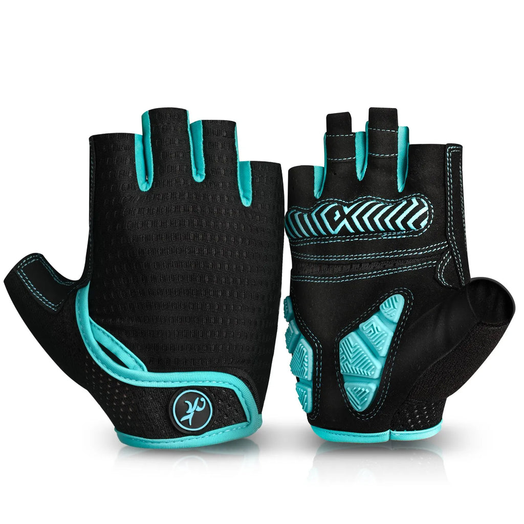 MOREOK Cycling Gloves Breathable Half Finger 5MM Pads Bike Gloves Anti-slip Shock-absorbing Mountain Road Biking Bicycle Gloves