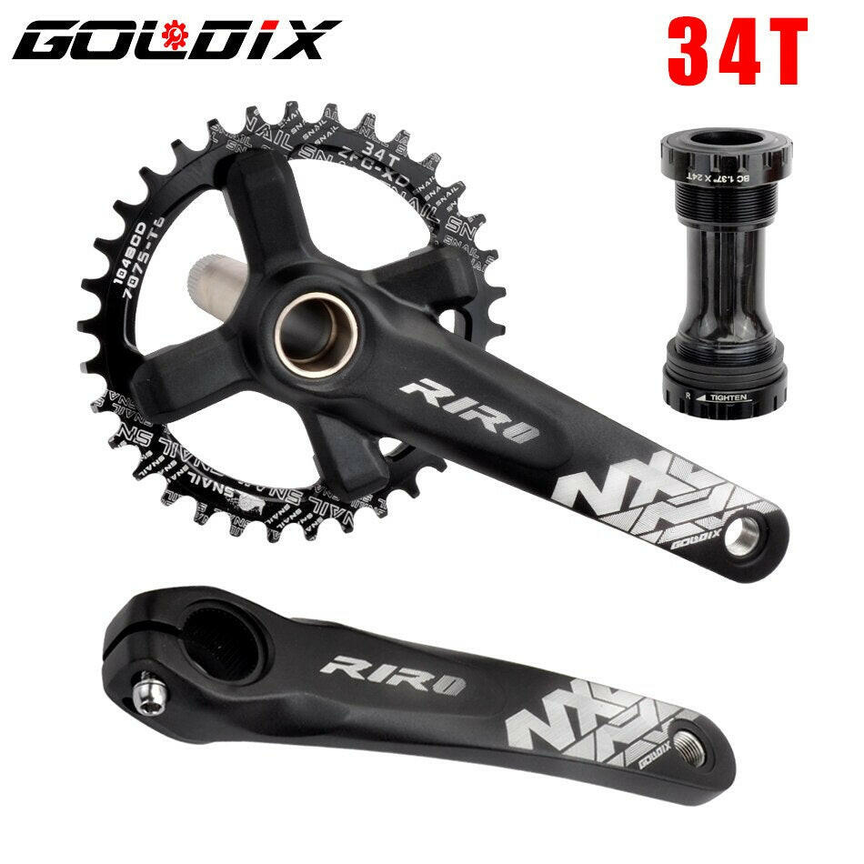 GOLDIX NX Bicycle Crankset 104BCD Wide Narrow 32-42T Chainring 170/175mm Forged Crank Compatible with SHIMANO/SRAM 11-12Speed-WAYBIKER
