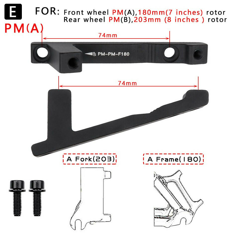MTB 1pc Brake Disc Ultralight Bracket IS PM A B to PM Brake Disc Bracket Adapter For 140 160 180 203mm rotor-WAYBIKER
