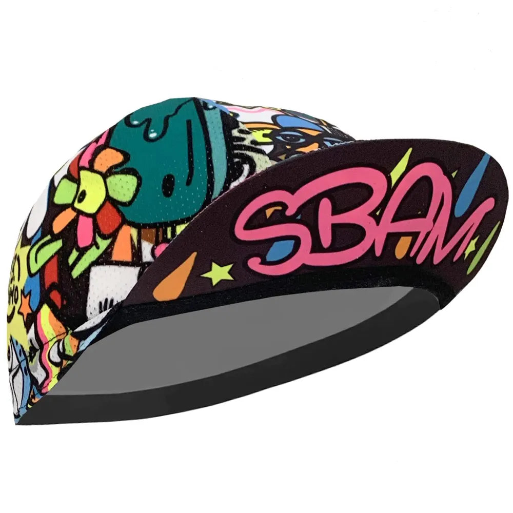 Classical Summer Breathable Cycling Caps Men And Women Funny Multi Styles Quick Dry Sports Hats Red Blue Black White-WAYBIKER