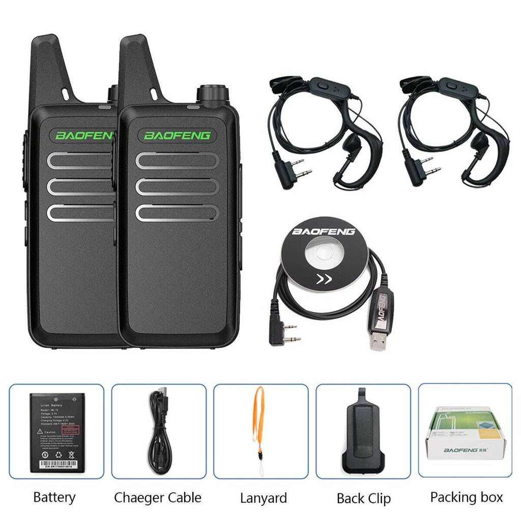 2PCS Baofeng BF-T20 5W Portable Mini Walkie Talkie VOX Charging USB For BF-C9 BF-888S KD-C1 Two Way Radio  Hotel Hunting-WAYBIKER