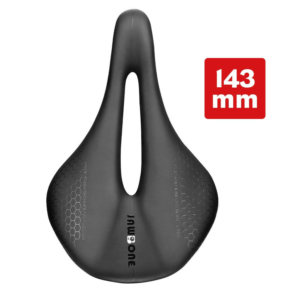 JAWBONE Super Light Leather Bike Saddle Ultralight Racing 7x9mm Oval Full Carbon Rails Hollow Design Road Bicycle Seat Cushion-WAYBIKER