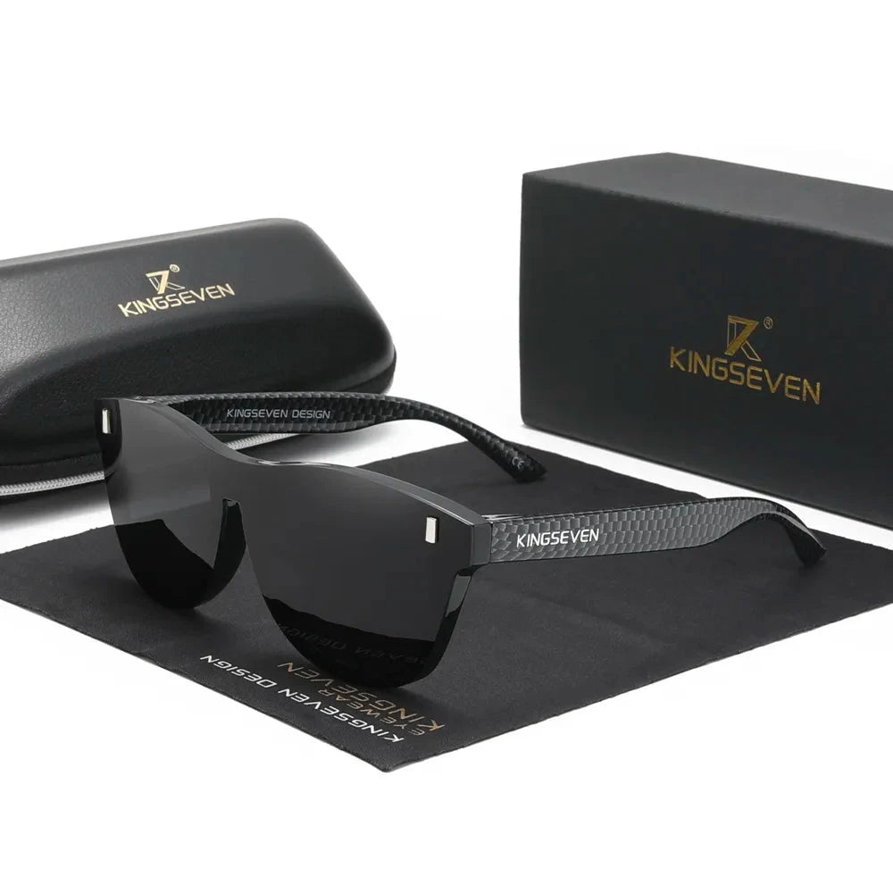 KINGSEVEN New Brand Design Men's Glasses Polarized Sunglasses Women Integrated Lens Fashion Eyewear Oculos de sol-WAYBIKER