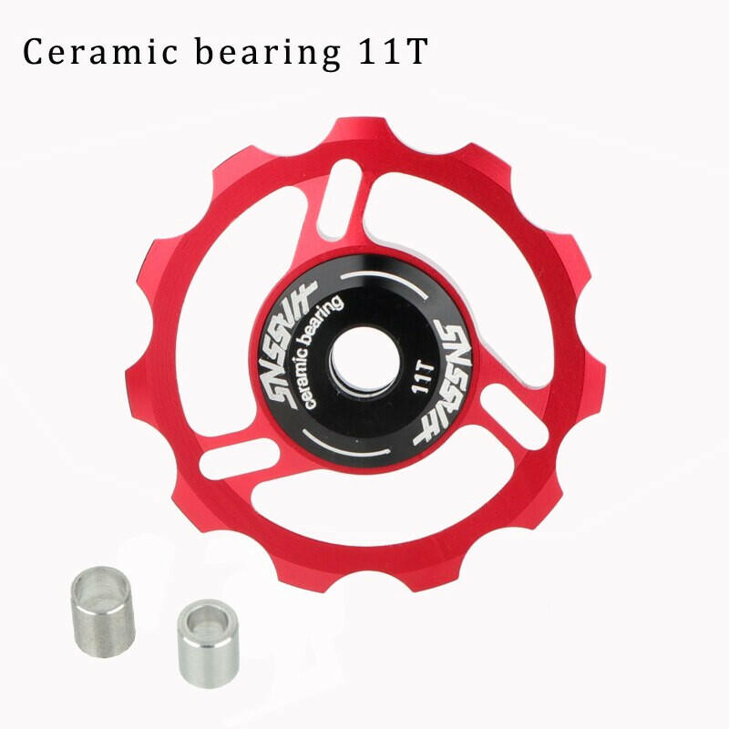HASSNS Mtb Pulleys Bicycle Derailleur Metal Ceramics Bearing Road Mountain Bike Rear Derailleur Pulley Wheel 11T 13T Cycling-WAYBIKER