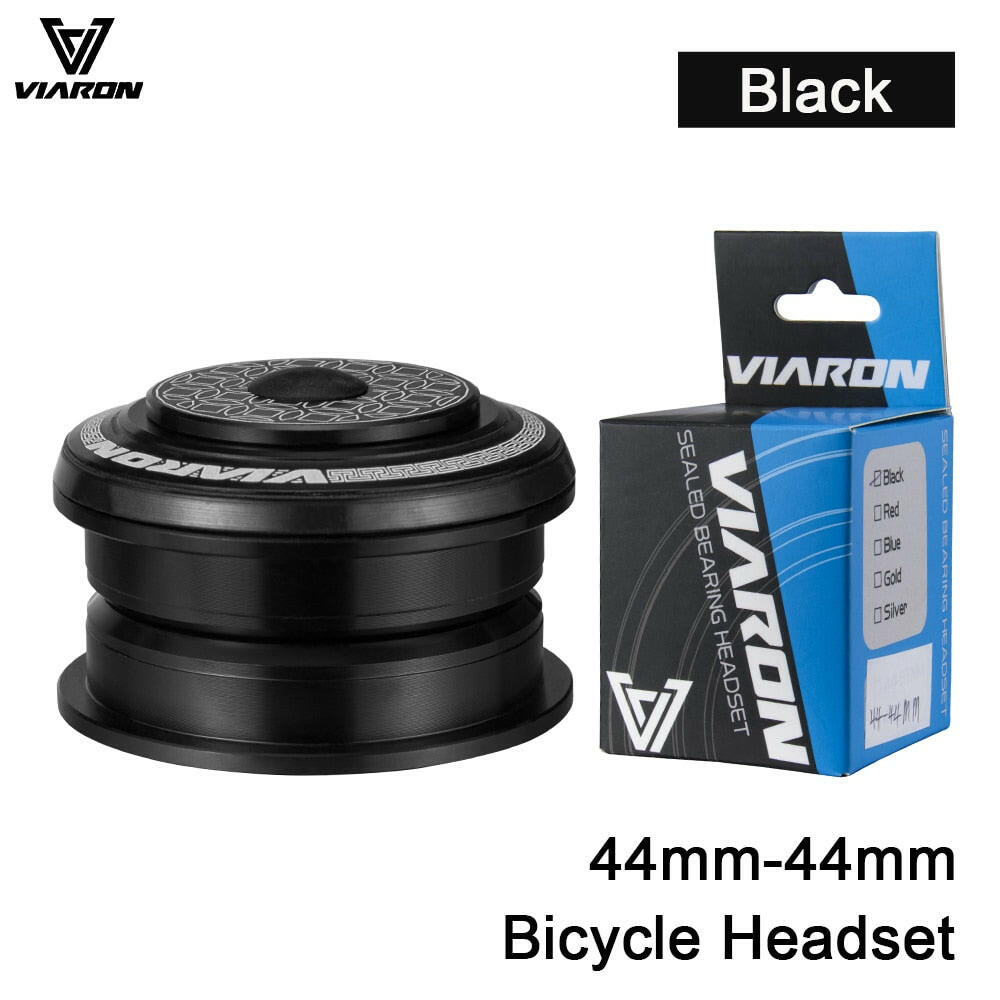 VIARON Bicycle Headset 34-34mm 44-44mm CNC 1 1/8"-1 1/2" MTB Bearing Straight Tapered Tube Fork  Steer Column Integrated System-WAYBIKER