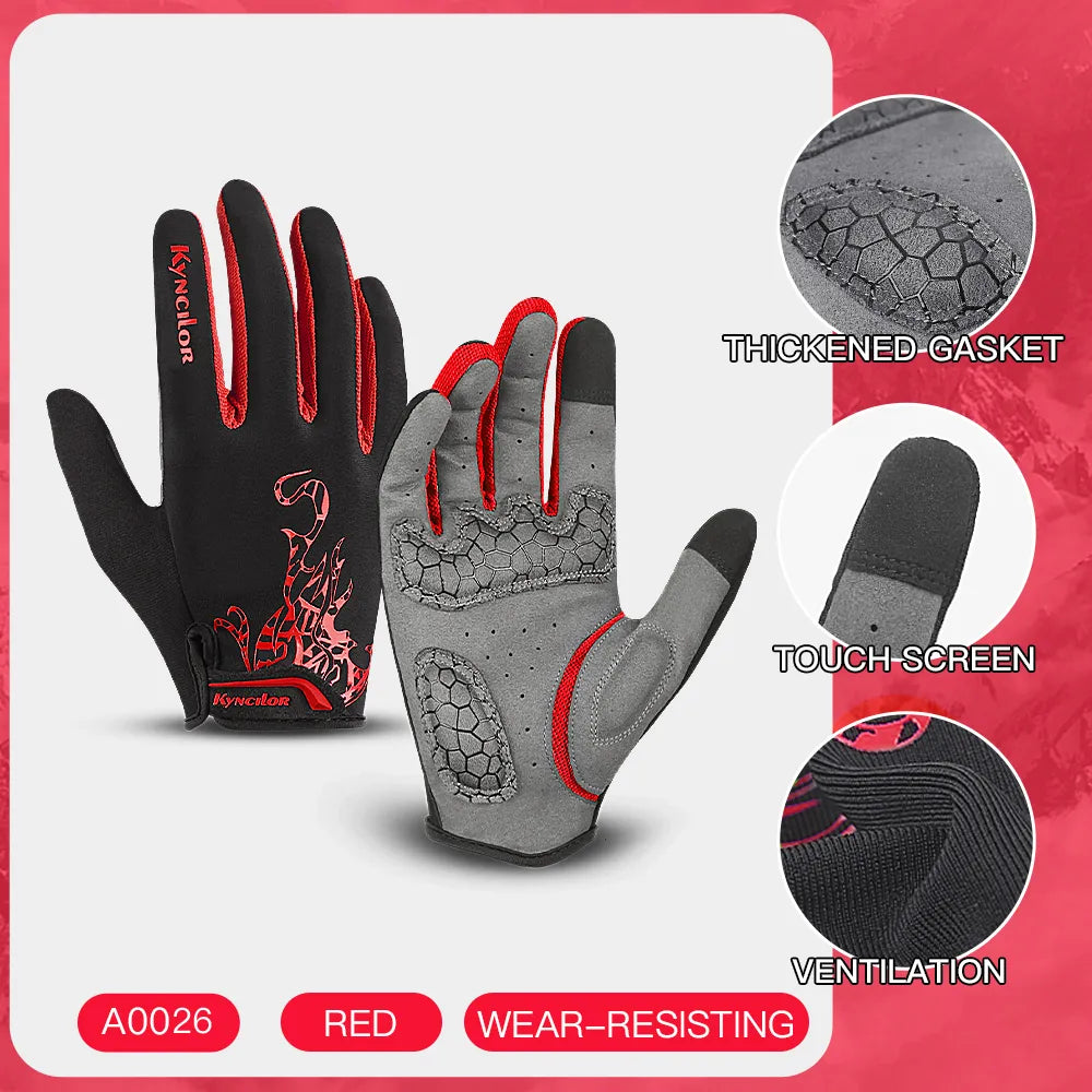 Cycling Gloves Men Sports Bicycle Gloves Touchscreen Shockproof Cycling Gloves Anti Slip Bike Gloves-WAYBIKER