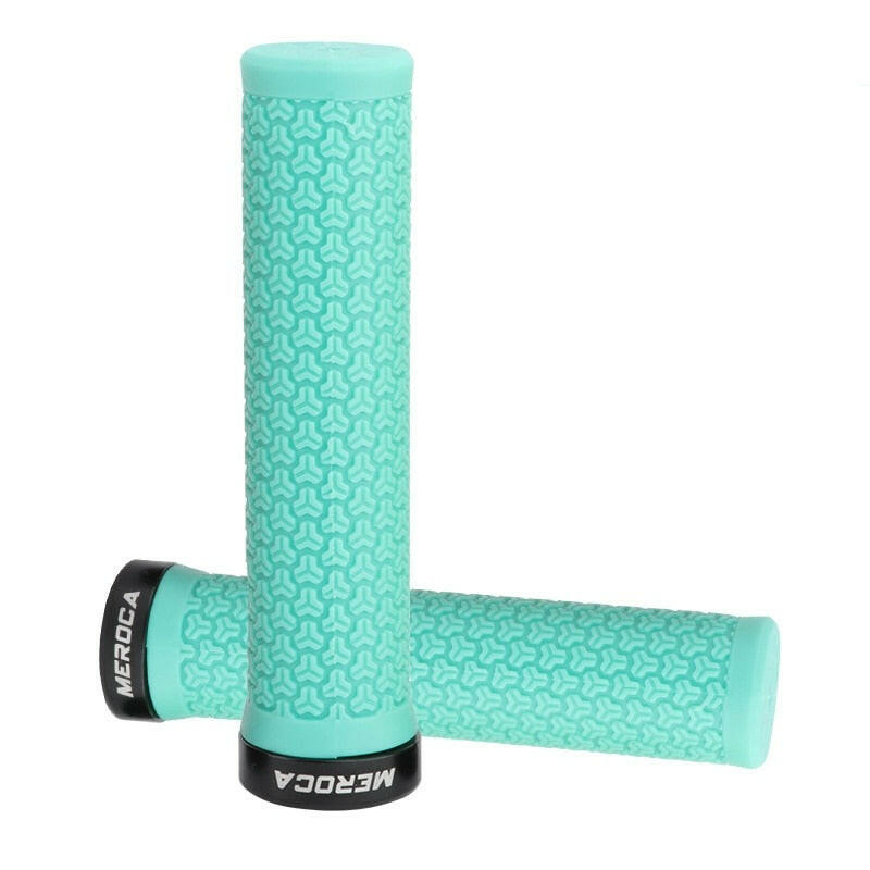 MEROCA 2Pcs Rubber Bicycle Grip 22.2mm Handlebar Non-slip Grip For Mountain Bike-WAYBIKER