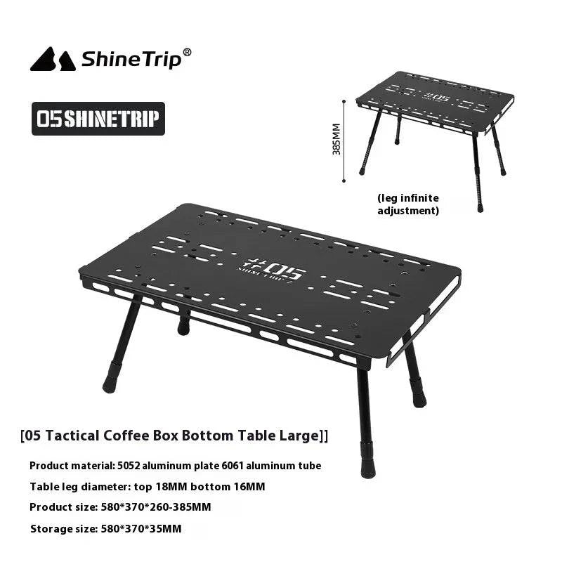 ShineTrip Outdoor 05 Series Camping Aluminum Box Multi functional Modular Storage Aluminum Alloy Coffee Box-WAYBIKER