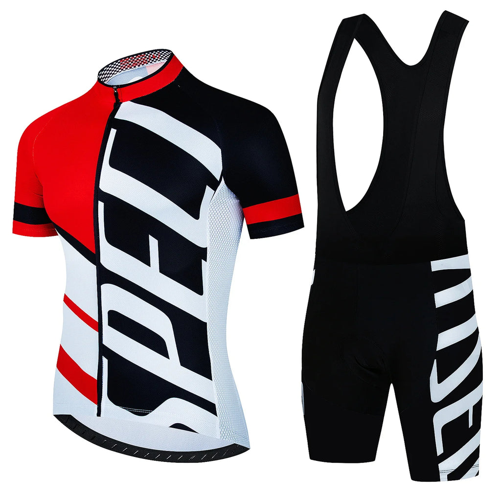 2024 Cycling Clothes Mtb Male Clothing Equipment Man Professional Shirt Shorts Men Jumper Summer Bike Jersey Bib Men's Tricuta