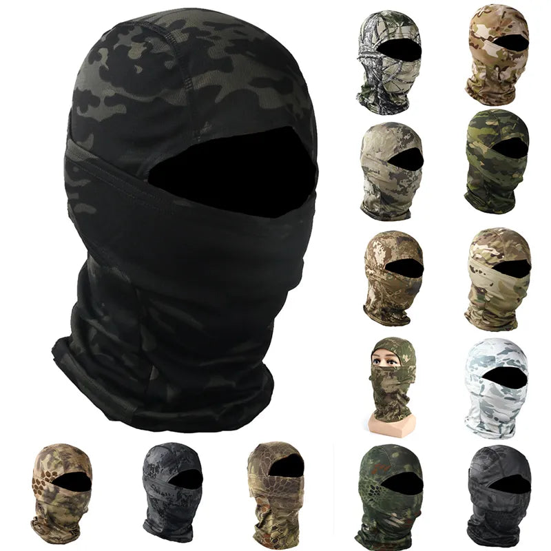 Military Camouflage Balaclava Outdoor Motorcycle Cycling Fishing Hunting Hood Protection Army Tactical Balaclava Head Face Cover-WAYBIKER