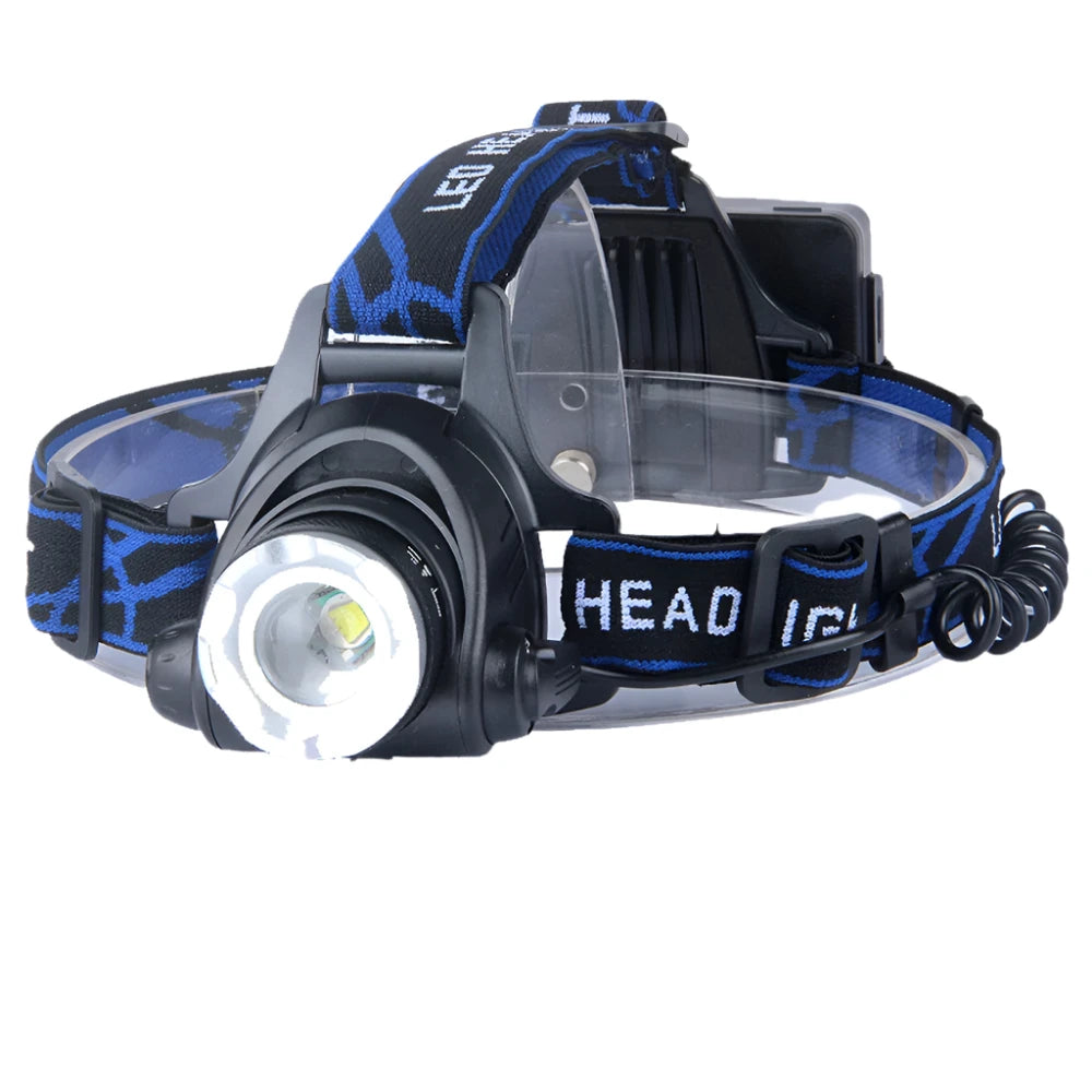 Powerful LED Induction Headlamp USB/DC Rechargeable Headlight Aluminium Alloy Outdoor Waterproof Head Lamp High Lumen Head Torch-WAYBIKER