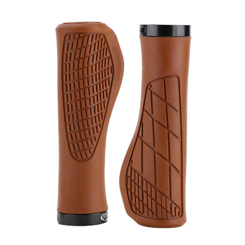 1Pair Mountain Bike Handlebar Grips Anti-skid Comfortable Lockable Bicycle Grips Soft Rubber MTB Bike Grips Cycling Bike Parts-WAYBIKER