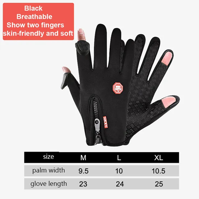 Waterproof Cycling Gloves 2 Finger Flip Skin-friendly And Soft Women Men's Cycling Gloves For Fishing Cycling Running-WAYBIKER