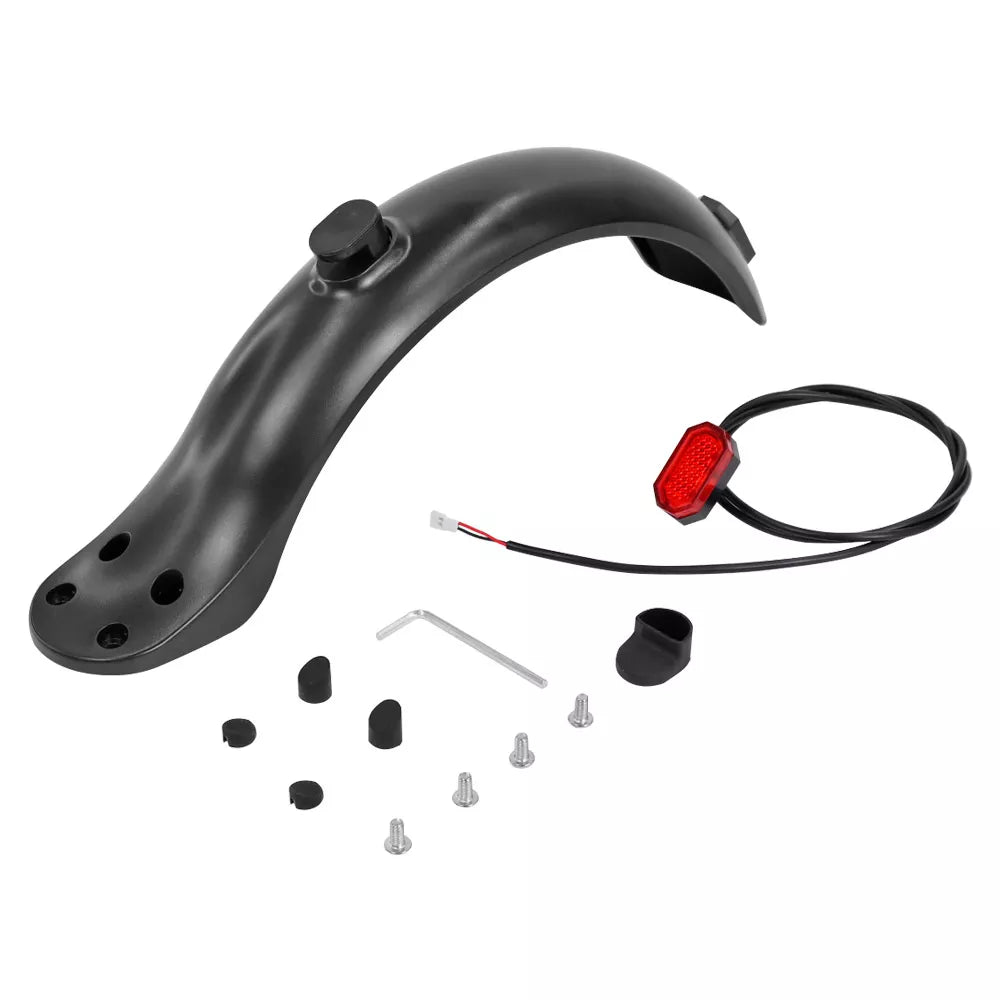 For Electric Scooter Mudguard Set 4 Screw Fender Applicable Accessories Rear Fender Four-hole Scooter With Rear Tail Light-WAYBIKER