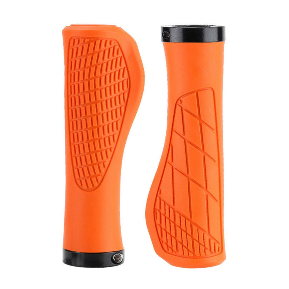 2PCS Non-slip Mountain Bike Handlebar Grips Soft Rubber MTB Grips Anti-skid Comfortable Lockable Bicycle Grips Bike Parts-WAYBIKER