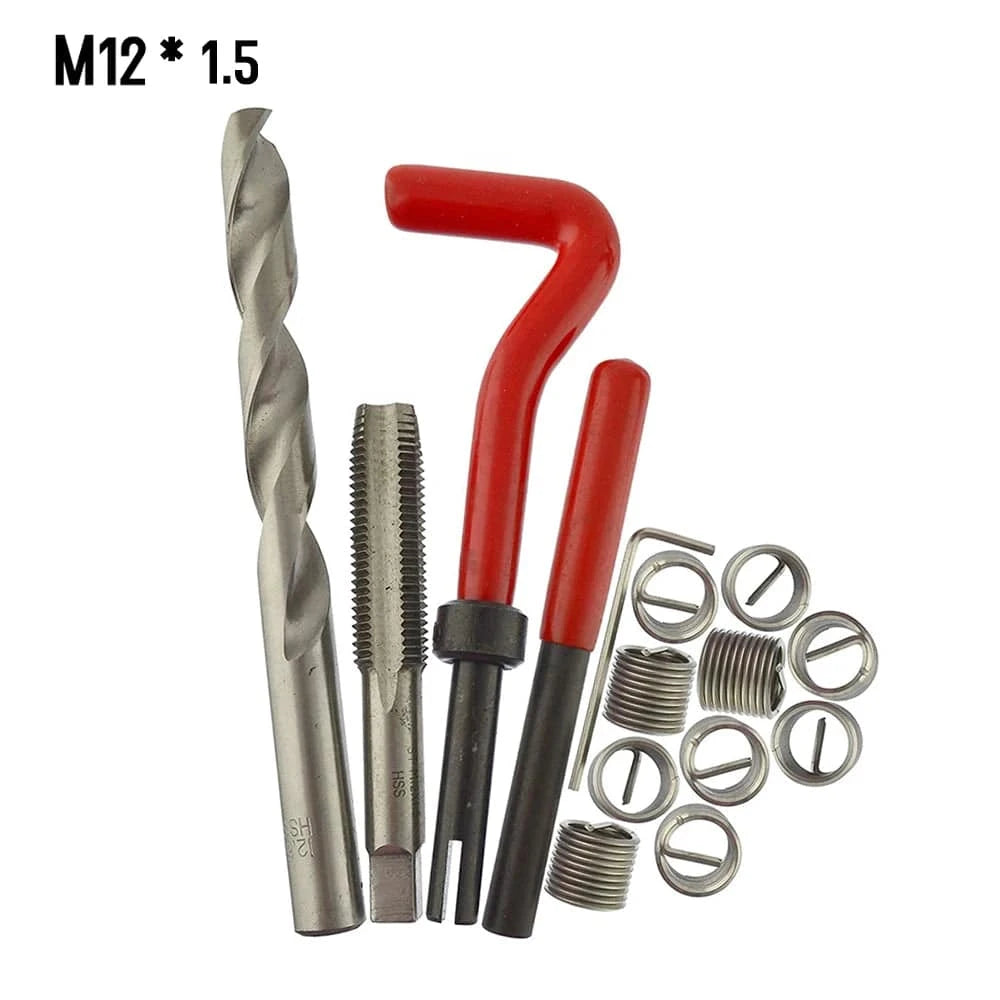 15pcs/20pcs/30pcs Metric Thread Repair Insert Kit M5 M6 M8 M10 M12 M14 Helicoil Car Pro Coil Tool Car Repair Tool-WAYBIKER