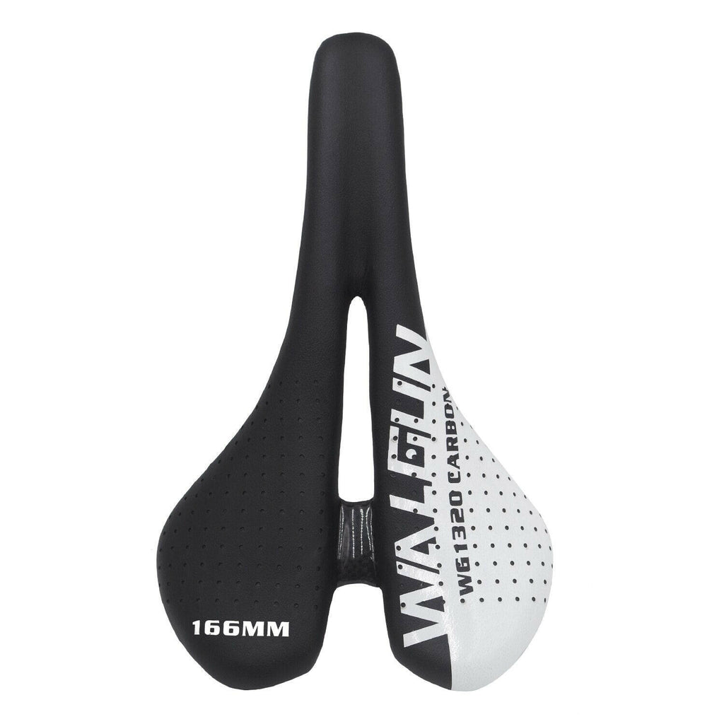 Ultralight Carbon Bike Saddle MTB Mountain Bike Saddle Race Cycling Seat Bicycle Saddles for Men Women - Black Red 143mm 166mm-WAYBIKER