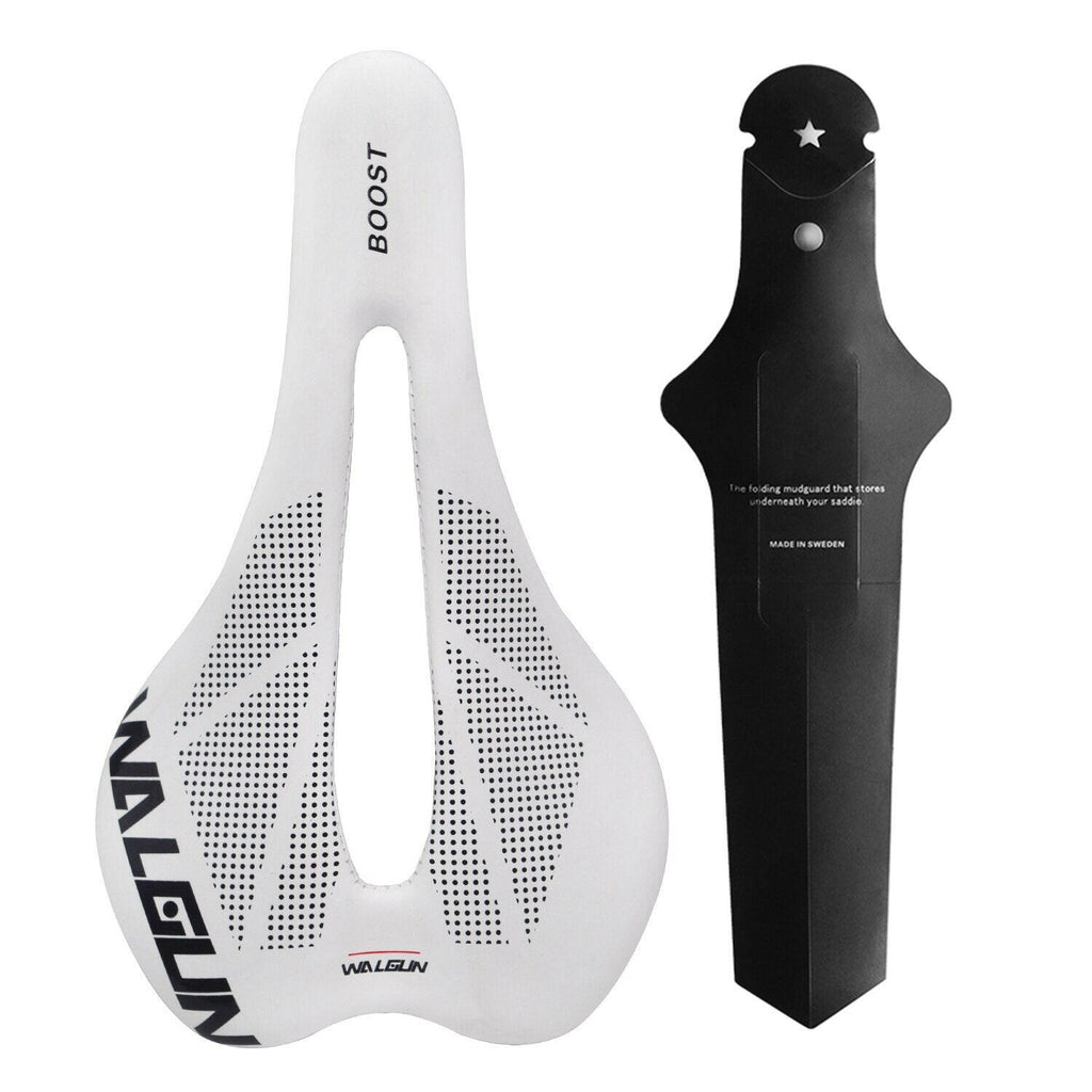 Walgun Bicycle Saddle Boost Selle super flow men women road mtb mountain Bike Saddle  250mm 148mm Cycling Seat Parts black white-WAYBIKER