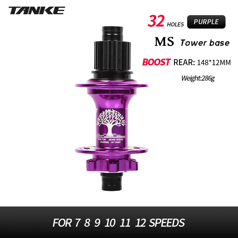 TANKE-Boost 12x148,15x110,Aluminum Bicycle Hub,32 Holes 120 Clicks 4Bearing MTB Mountain Bike Disc Brake Hub HG MS XD 8-12 Speed