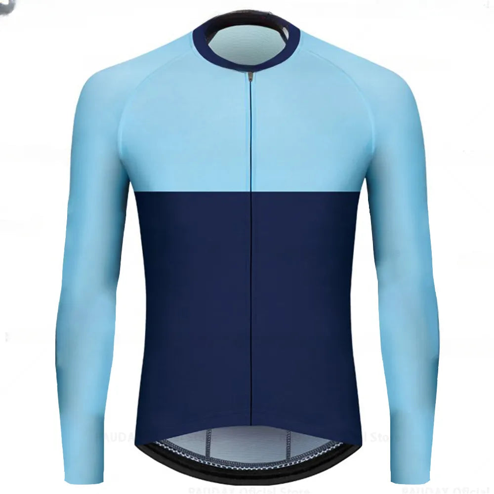 Men Summer Breathable Long Sleeve Cycling Jerseys MTB Bicycle Cycling Clothing Spring Autumn Maillot Ciclismo Mountain-WAYBIKER