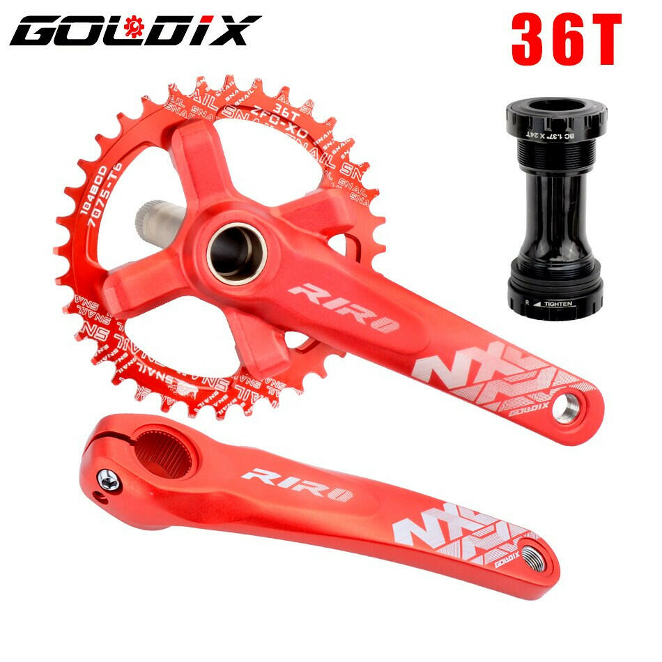 GOLDIX NX Bicycle Crankset 104BCD Wide Narrow 32-42T Chainring 170/175mm Forged Crank Compatible with SHIMANO/SRAM 11-12Speed-WAYBIKER
