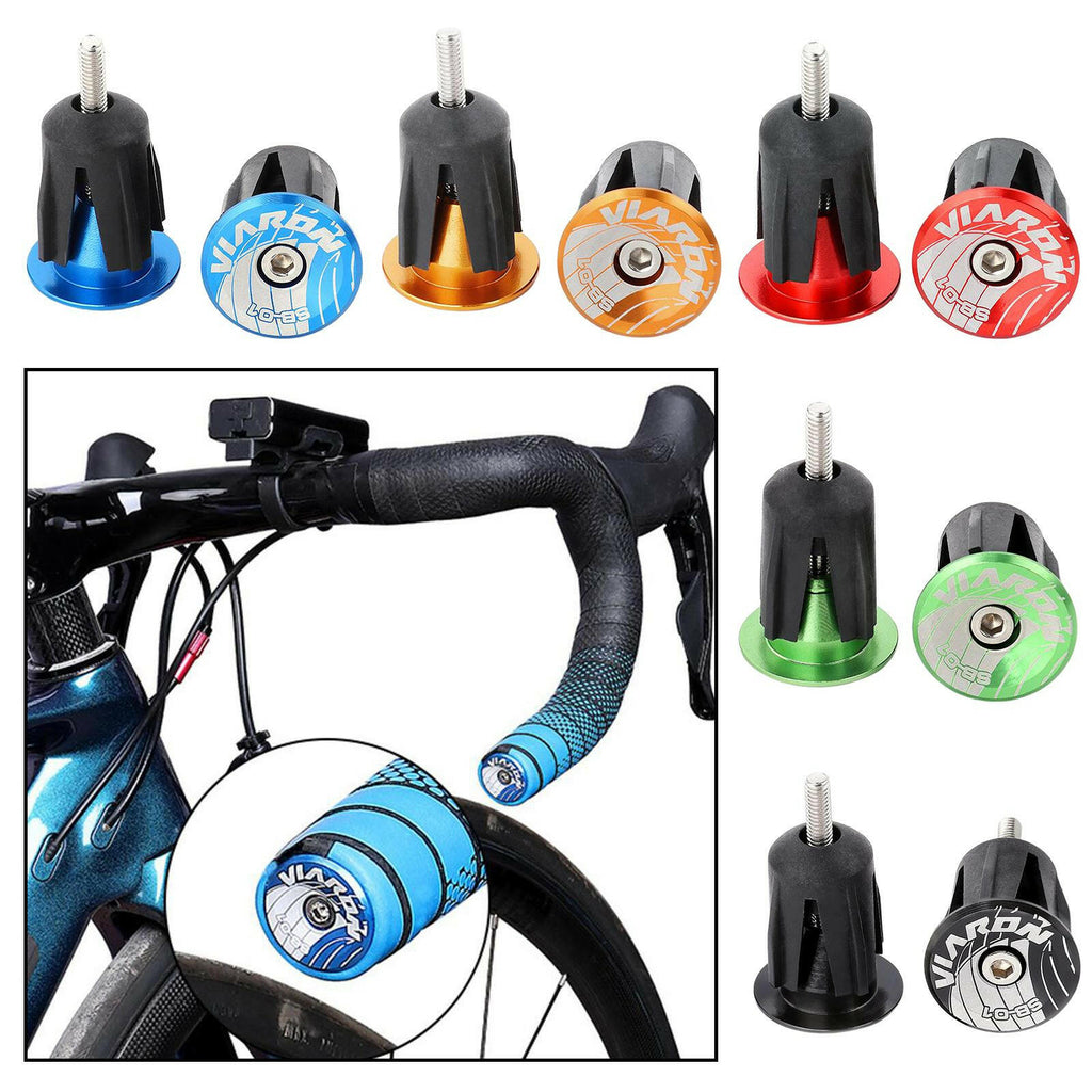 Road Bike Aluminum Handlebar Bar End Stoppers-WAYBIKER