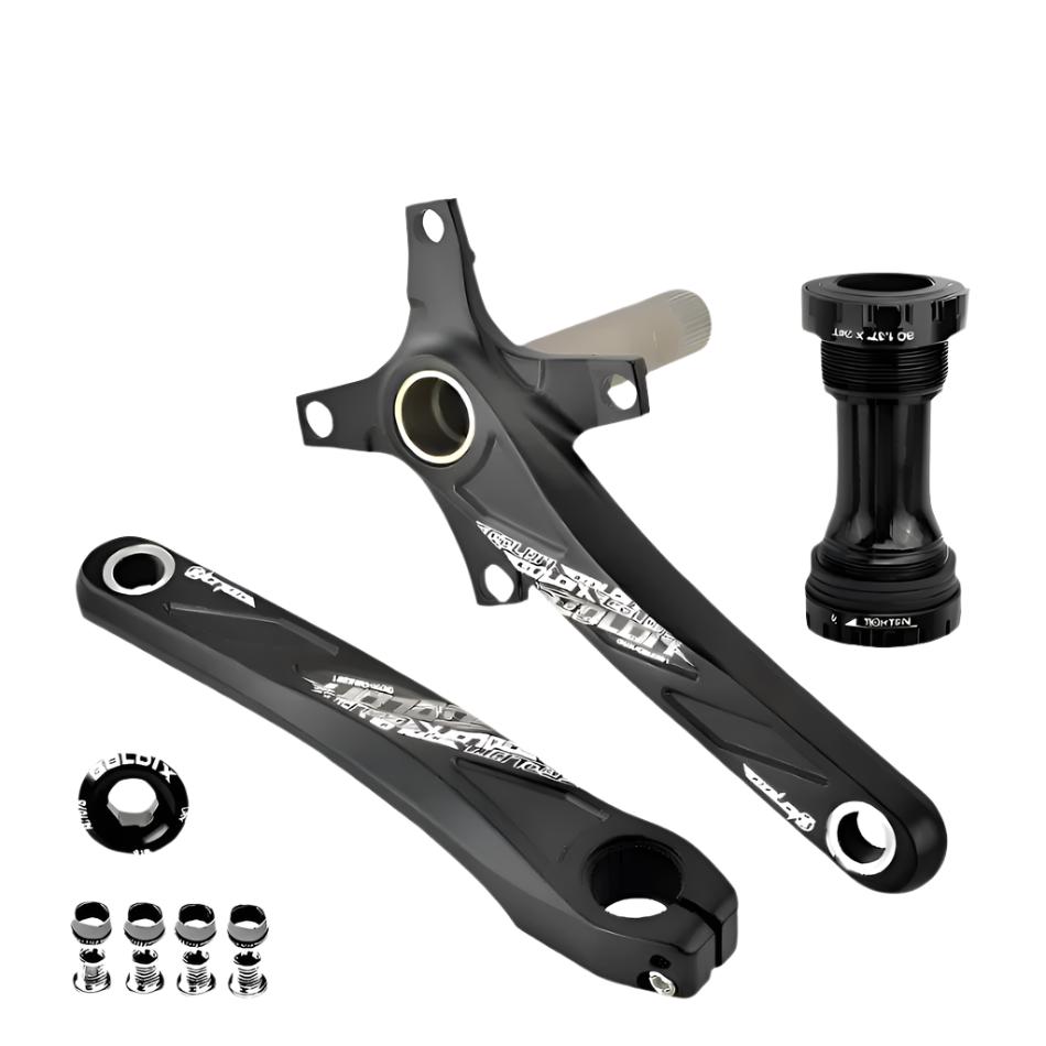 GOLDIX 104BCD Wide and narrow teeth bicycle crankset 170/175mm crank Round/Oval chain ring 32T/34T/36T/38T Bicycle crankset-WAYBIKER