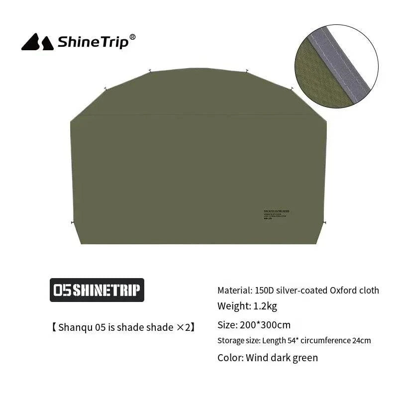 ShineTrip Outdoor Round Dome Canopy Tent Multiplayer Waterproof Sunproof Camping Oversized Enclosure Fabric Mesh Dome Set-WAYBIKER
