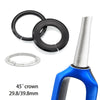 1Pcs Bicycle Fork Crown 45 Degree MTB Road Bike Headset Base Ring Spacer 28.6mm 39.8mm For 1.5 inch 1 1/8 Fork 52mm 54mm Headset