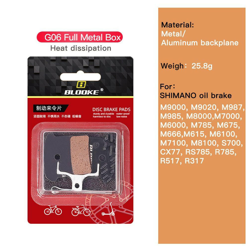 Heat Dissipation Brake Pad Bike Ceramics Resin Metal Cooling MTB J02A J03A XT SLX M785 M8000 M9000 Hydraulic Oil Brake-WAYBIKER