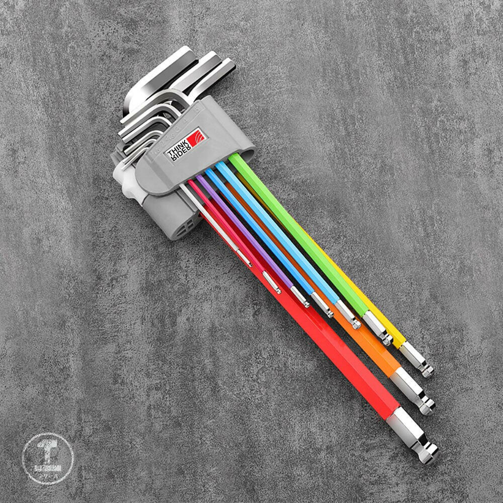 ThinkRider Color Bike Repair Tools L Wrench Bicycle Inner Hexagon Tool Hex Key Wrench Set1.5 2 2.5 3 4 5 6 8 10mm-WAYBIKER