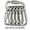 4PCS Carabiner Set For Key Camping Survival EDC Outdoor Keychain Clip Alloy Aluminum Tactical Caribiner Hook Karabiners-WAYBIKER