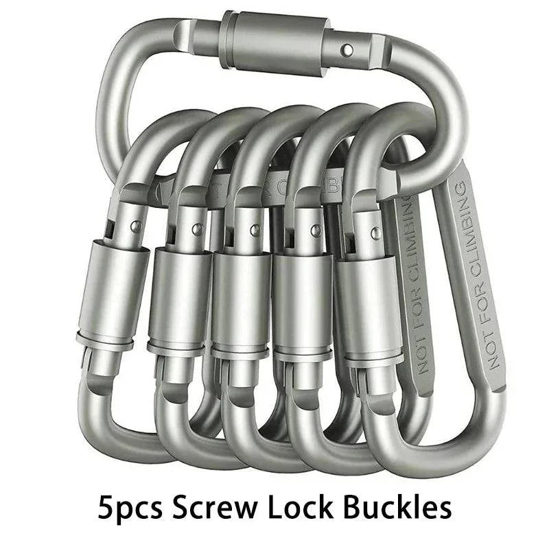 4PCS Carabiner Set For Key Camping Survival EDC Outdoor Keychain Clip Alloy Aluminum Tactical Caribiner Hook Karabiners-WAYBIKER
