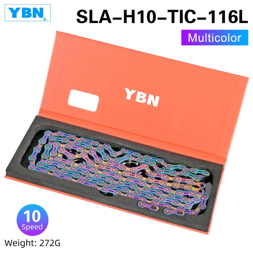 Mountain Road Bicycle Hollow Chain X12L X10 X10sl X9sl X11sl  9 10 11s12S Gold Black 126L Long Suitable for SHIMANO and SRAM-WAYBIKER