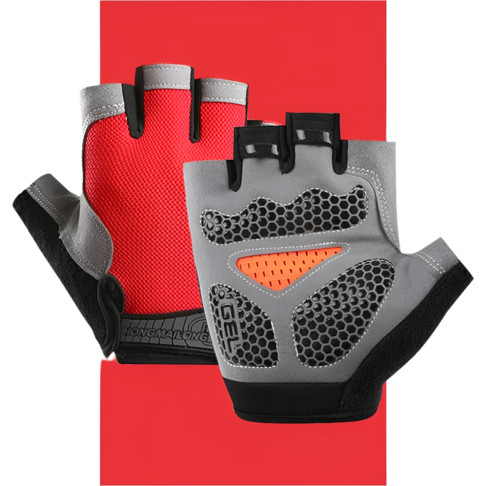 Anti Slip Shock Breathable Half Finger Gloves Breathable Cycling Gloves Fitness Gym Bodybuilding Crossfit Exercise Sports Gloves-WAYBIKER