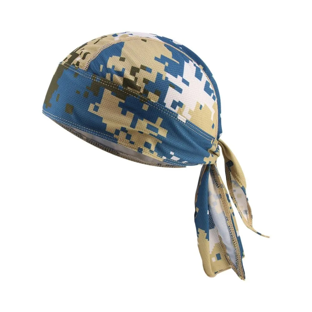 Quick Dry Camo Cycling Cap Head Scarf Summer Men Running Riding Bandana Headscarf Camo Printing Cap Headband Men Head Scarf-WAYBIKER