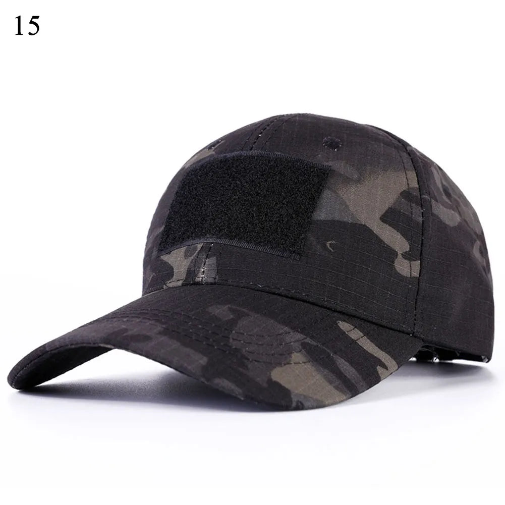 Unisex Outdoor Tactical Military Army Camo Adjustable Baseball Cap Camouflage Men Women Snapback Hat For Cycling Hiking Fishing-WAYBIKER