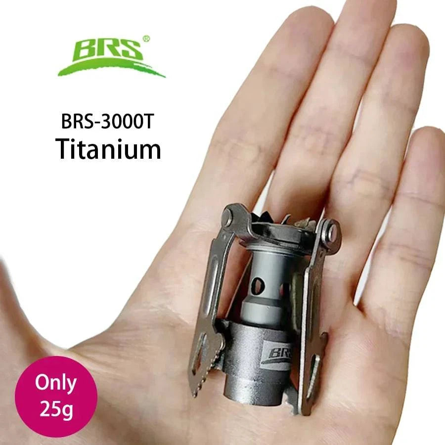 BRS Outdoor Gas Stove Camping Gas Burner Portable Mini Titanium Stove Survival Furnace Pocket Picnic Gas Cooker brs-3000t-WAYBIKER
