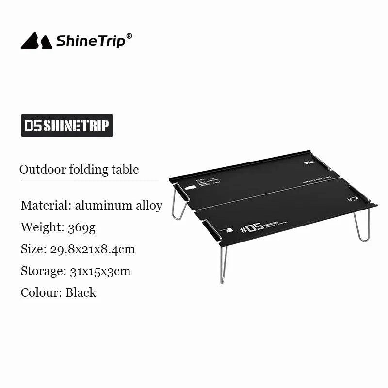 ShineTrip Ultralight Camping Mini Table Folding Aluminium Alloy Cook Stove Table Portable Travel Outdoor BBQ Picnic Desk-WAYBIKER