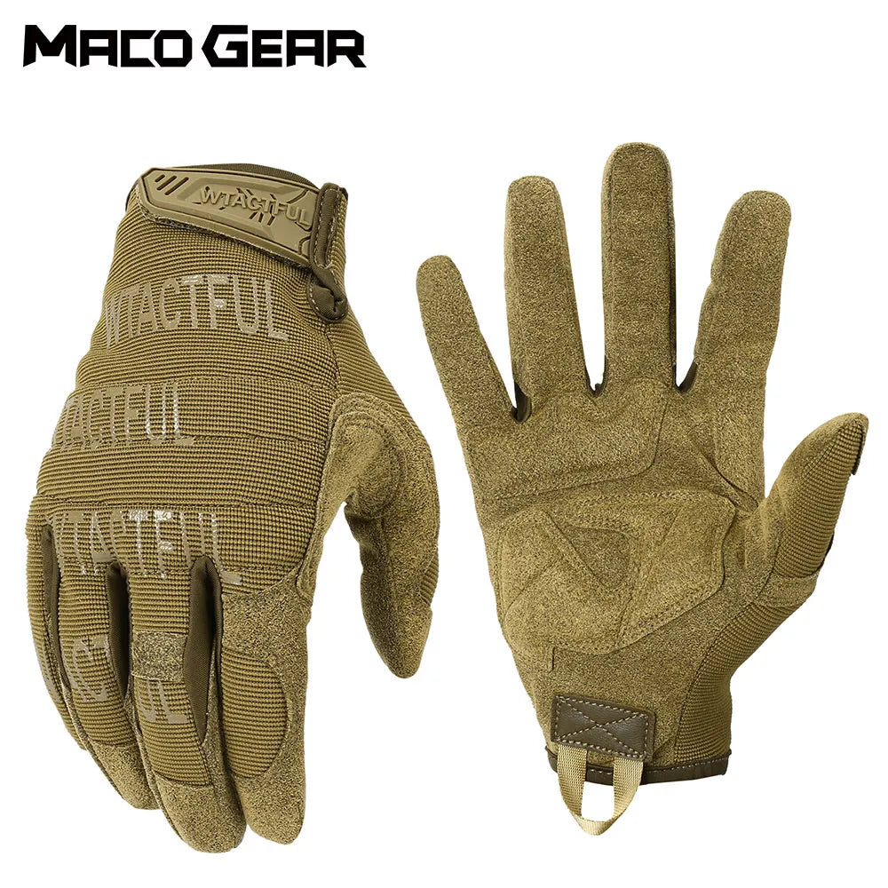 Outdoor Tactical Gloves Military Training Army Sport Climbing Shooting Hunting Riding Cycling Full Finger Anti-Skid Mittens-WAYBIKER